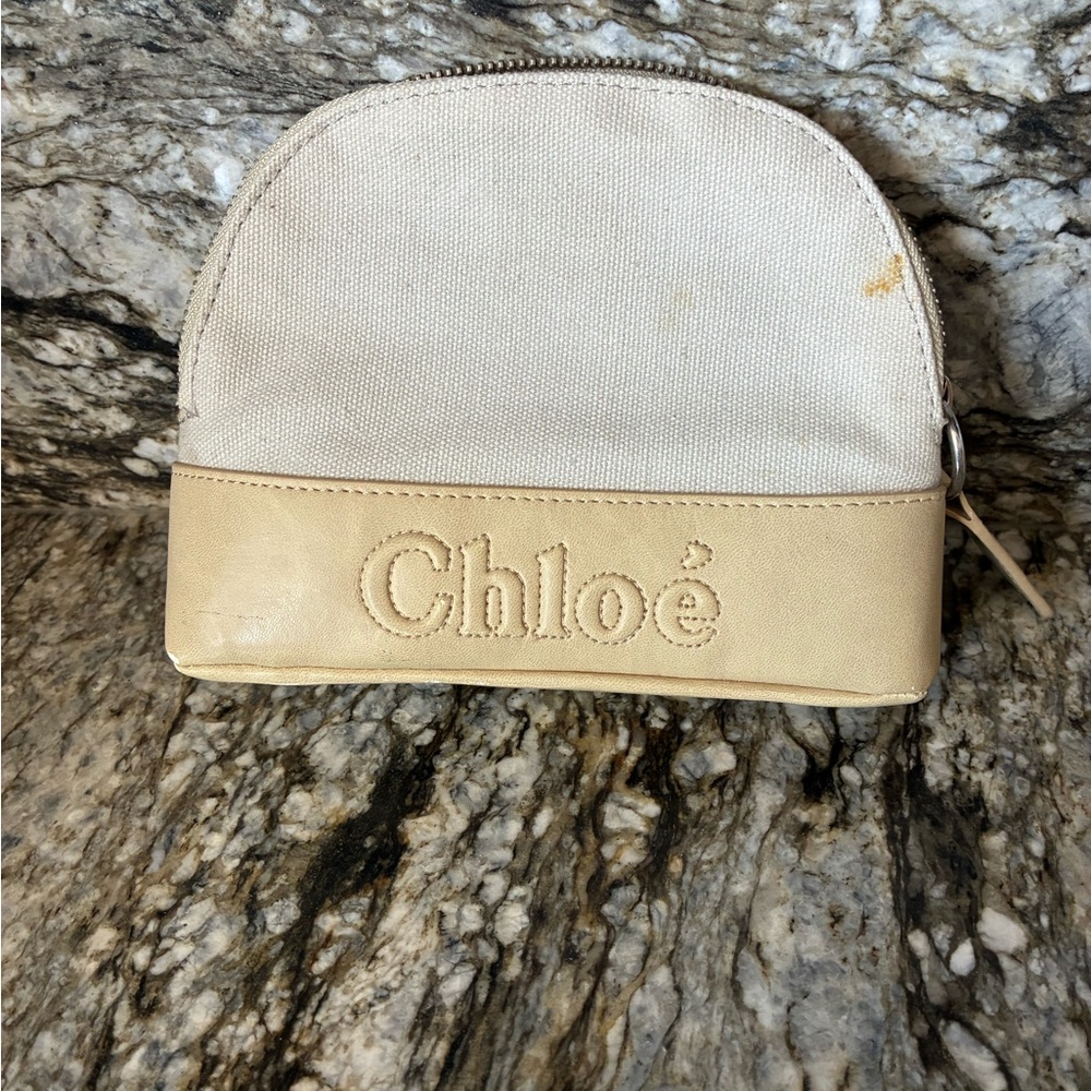 Cream and Tan Clutch